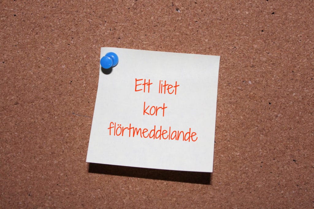 Ett litet kort flörtmeddelande
