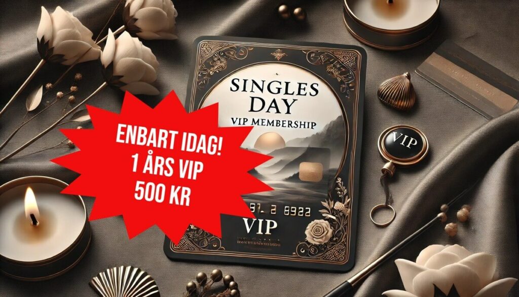 Singles Day på Hemligg. 1 års VIP för 500 kr!